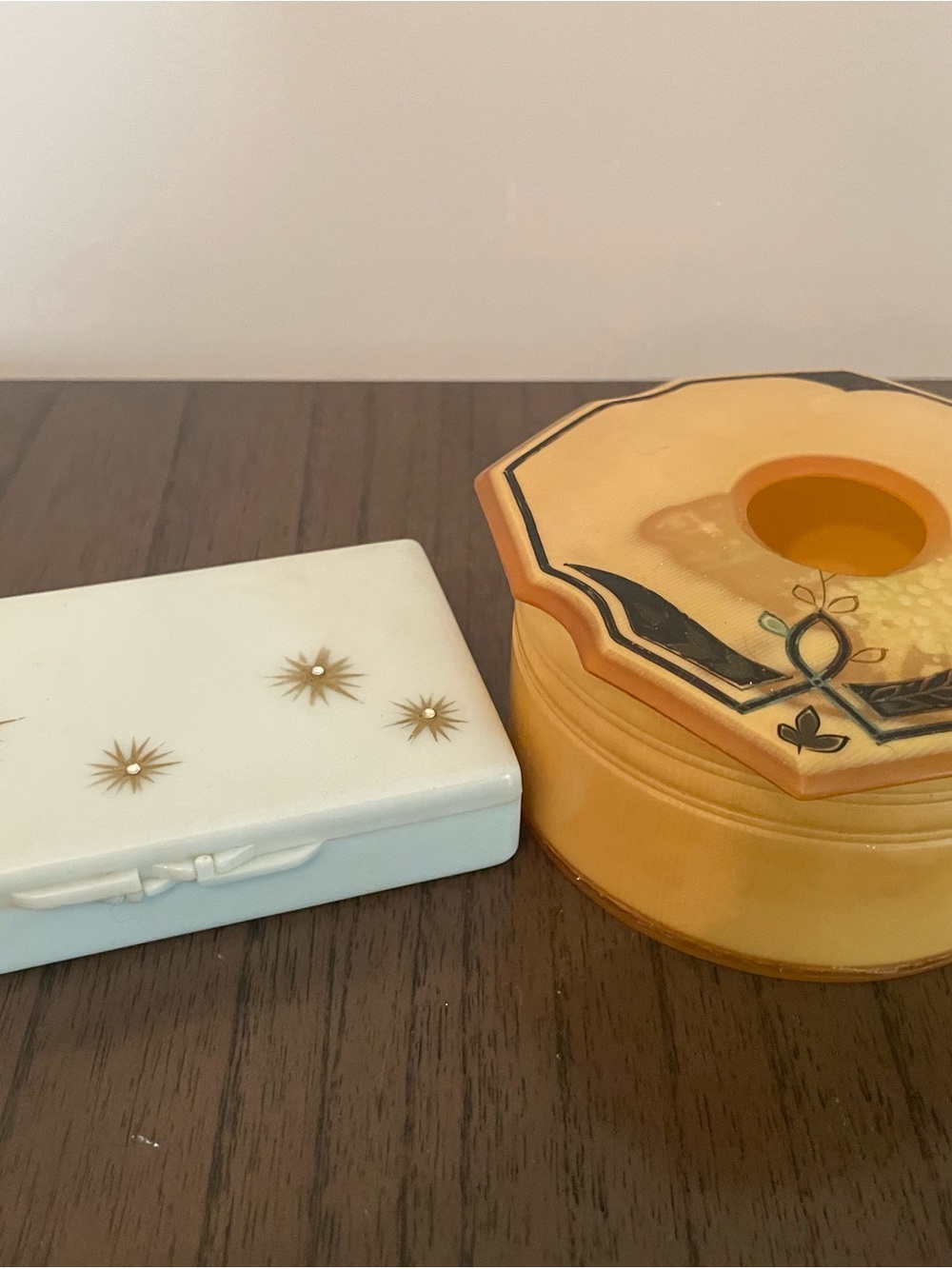 MCM Yellow and Black Ceramic Bath Accessory Set
